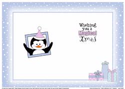 Cute Penguin Xmas Insert