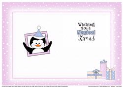Cute Penguin Xmas Insert