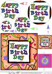 Birthday Circle Pyramage Topper