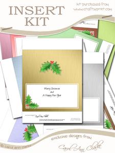 Dl Christmas Holly Landscape Inserts