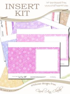 Square Pretty Floral Blank Inserts