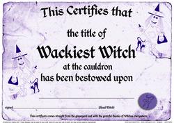 Fun Halloween Witch Certificate