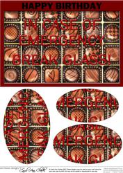 A5 Chocolate Fun Novelty Oval Pyramage Topper