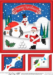 8 x 8 Xmas Friends Scalloped Corner Topper