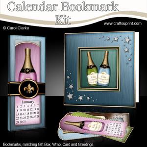 Champers Everlasting Calendar Bookmark Gift Set N Quick Card