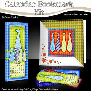Mens Ties Everlasting Calendar Bookmark Gift Set N Quick Car