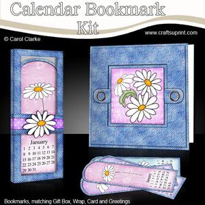 Denim N Daisies Everlasting Calendar Bookmark Gift Set