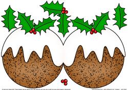 Figgy Pudding Shaped Card