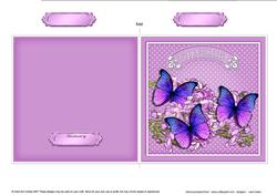 Butterflies N Flowers Quick Cut and Fold Card