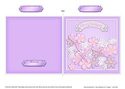 Dragonflies N Flowers Quick Cut and Fold Card