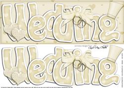 Large Dl Wedding Felties Quick Card with 3D Decoupage