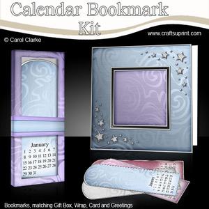 Blank Metallic Swirls Everlasting Calendar Bookmark Gift Set