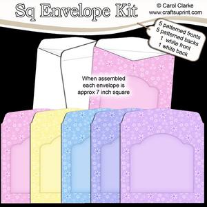 Small Flowers 7 x 7 Inch Envelope Kit