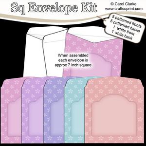 Small Flowers 7 x 7 Inch Envelope Kit