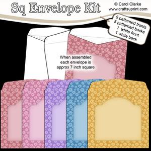 Small Flowers 7 x 7 Inch Envelope Kit