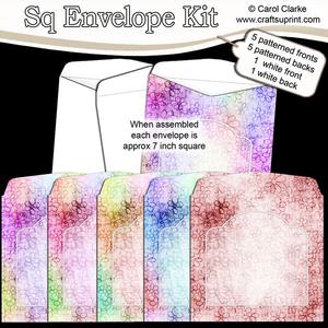 Rainbow Flowers 7 x 7 Inch Envelope Kit