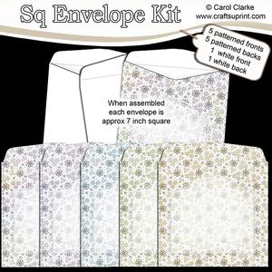 Small Flowers 7 x 7 Inch Envelope Kit