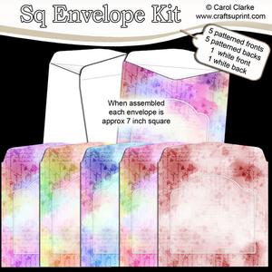 Rainbow Hearts 7 x 7 Inch Envelope Kit