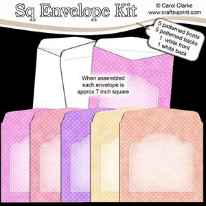 Polka Dots 7 x 7 Inch Envelope Kit