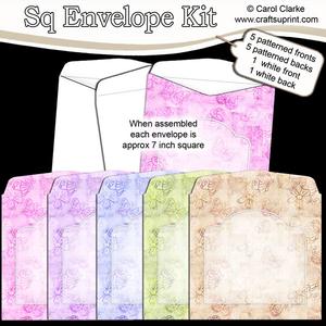 Fluttery Butterfly 7 x 7 Inch Envelope Kit