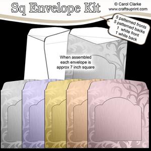 Metallic Swirls 7 x 7 Inch Envelope Kit