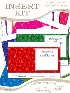 Square Bright Snowflakes Christmas Inserts