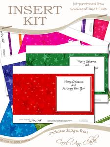 Square Bright Stars Christmas Inserts