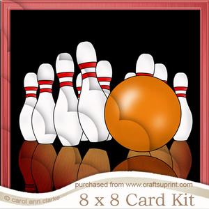 8 x 8 10 Pin Bowling Kit with Scalloped Corners