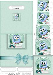 Xmas Little Hoot Snowglobe No-hole Over the Edge
