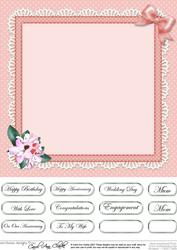 Flower Filled Wheelbarrow Matching 8 x 8 Insert Panel and Gr