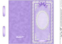 Dl Pearls, Lace and Ribbon Plain Card Base