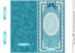 Dl Pearls, Lace and Ribbon Plain Card Base