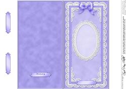 Dl Pearls, Lace and Ribbon Plain Card Base