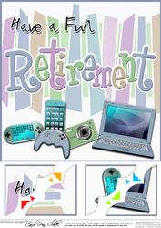 8 x 8 Retirement Gadgets Games N Gizmos Scalloped Corner