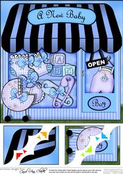 8 x 8 the Little Baby Boy Shop Topper
