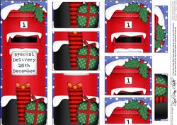 Xmas Presents Postbox Dl Side Stacker Topper