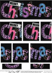 Animal Print Christmas Dl Side Stacker Topper