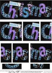 Animal Print Christmas Dl Side Stacker Topper