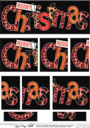 Animal Print Christmas Dl Side Stacker Topper