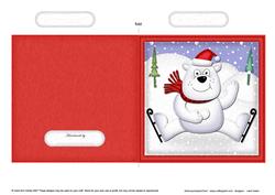 Xmas Ben Polar Bear Quick Cut and Fold Card