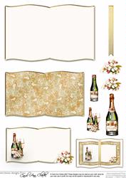 Champagne and Flowers Book Sheet