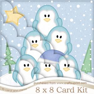 8 x 8 Penguin Tree Felties Kit with Scalloped Corners