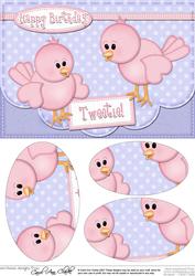 A5 Little Birdie Felties Oval Pyramage Topper