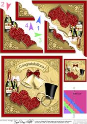 Wedding Celebrations Scallop Corner Side Stacker Topper