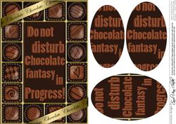 A5 Chocolate Greetings Oval Pyramage Topper
