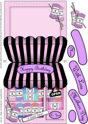 The Little Knitting Shop Shaped Card Decoupage N Greetings