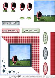 Rugby Quick Card with Decoupage