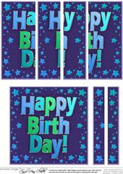 Metallic Birthday Side Stacker Topper
