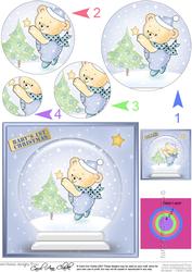 Xmas Robert's Xmas Tree Snowglobe Circle Pyramage Topper