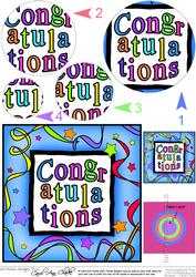 Congratulations Circle Pyramage Topper